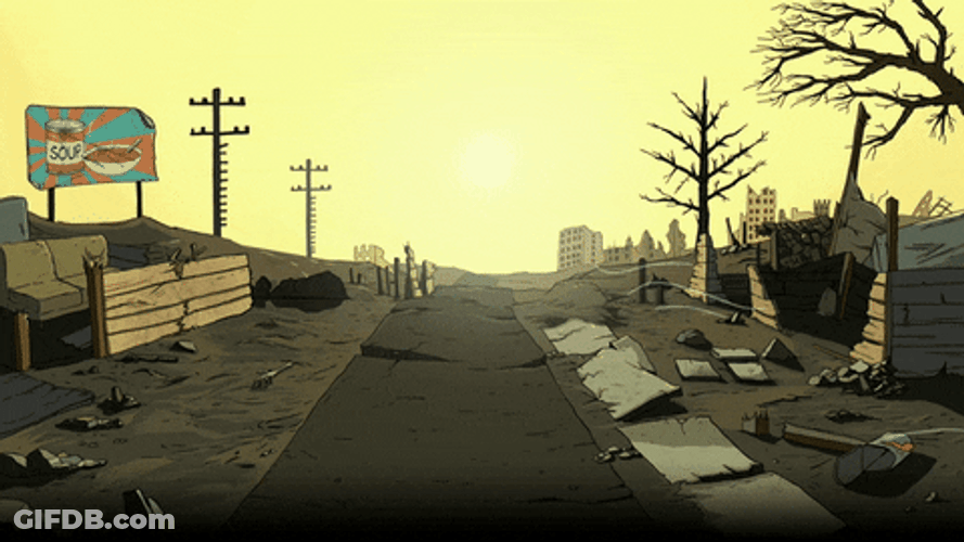 Anime Wasteland Disaster GIF