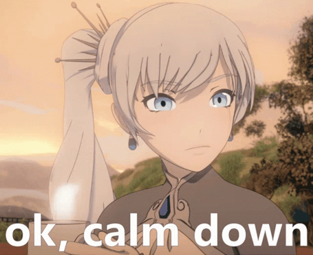 Anime Weiss Schnee Calm Down GIF