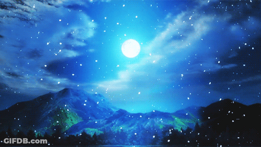 Anime Winter Background GIF