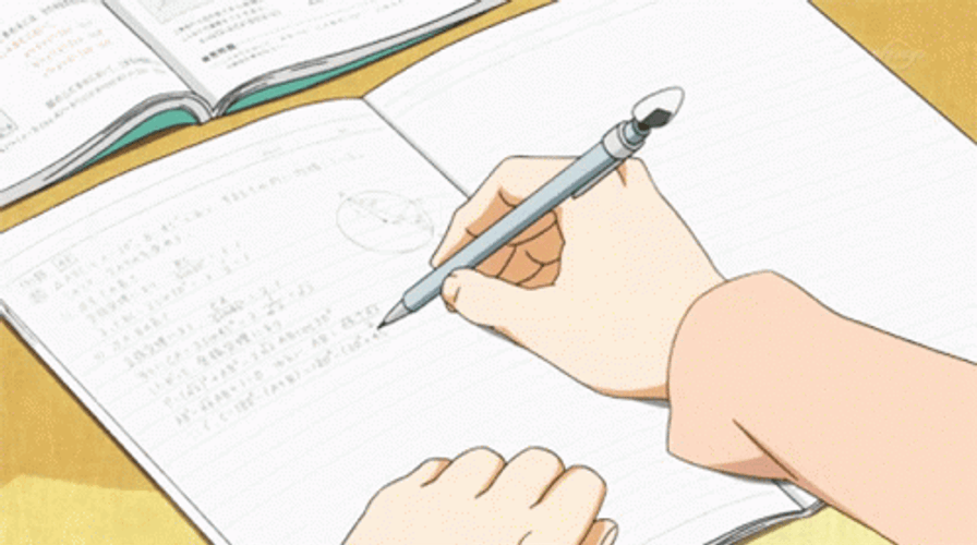 Anime Writing Down Notes GIF