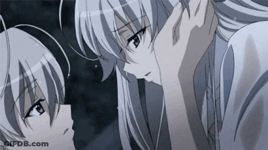 Anime Yosuga No Sora Tender Kissing GIF