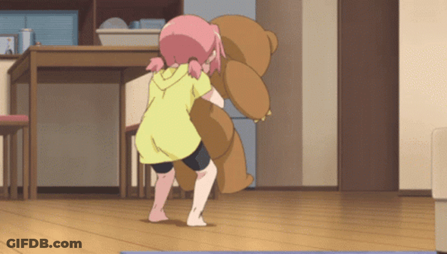 Anime Young Girl Suplex GIF