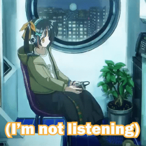 Anime Yuka Nagase Im Not Listening GIF