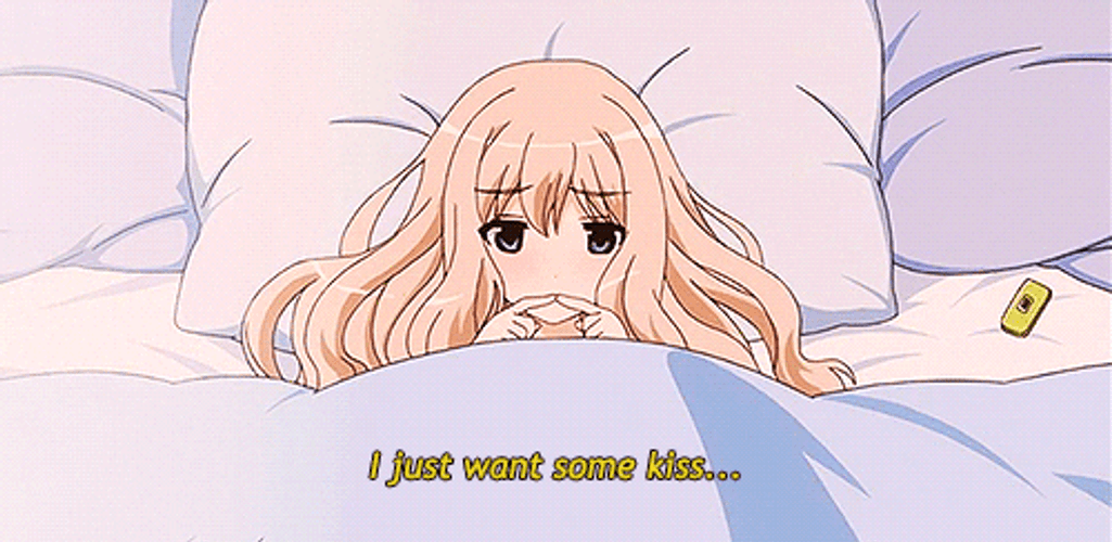 Anime Yuri In Bed GIF