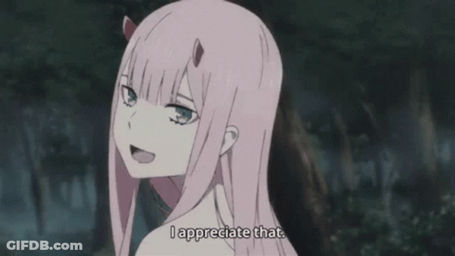 Anime Zero Two Thank You GIF