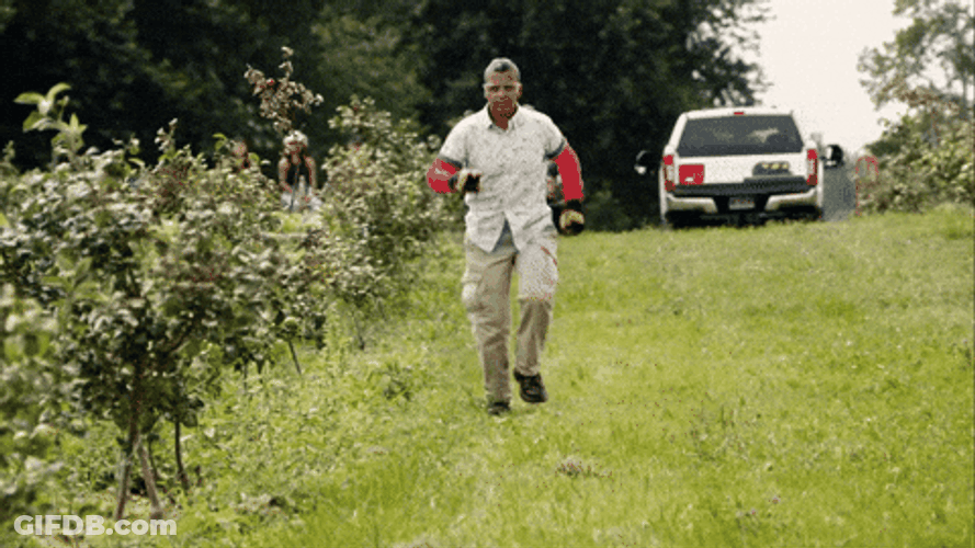 Ankle Breakers Guy Running On Grass GIF