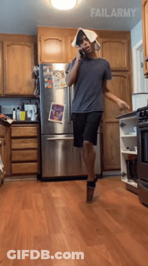 Ankle Breakers Guy Wearing Aluminum Cups GIF