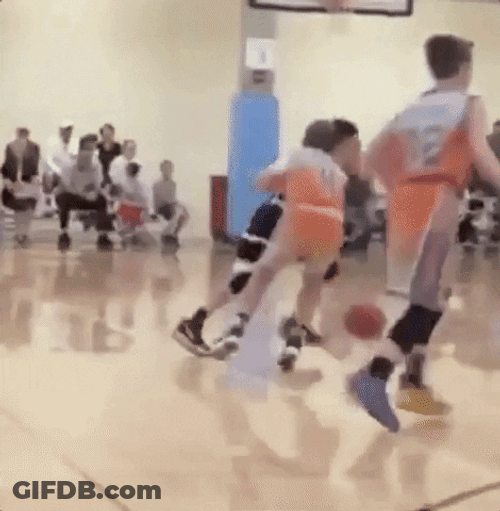 Ankle Breakers Young Boys Playing Basketball GIF
