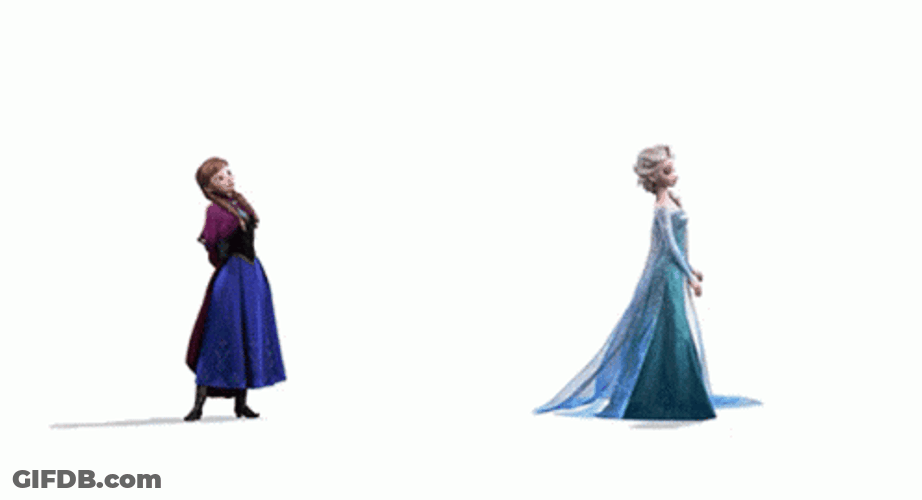 Anna And Elsa Banter GIF