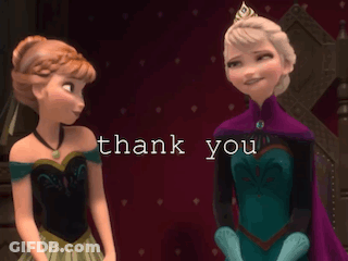 Anna And Elsa From Frozen Standing Next To Each Other GIF