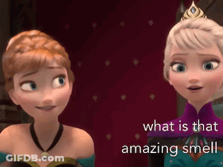 Anna And Elsa From The Movie Frozen Are Looking At Each Other GIF
