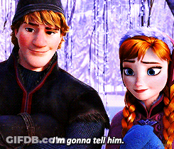 Anna And Kristoff Standing Together GIF