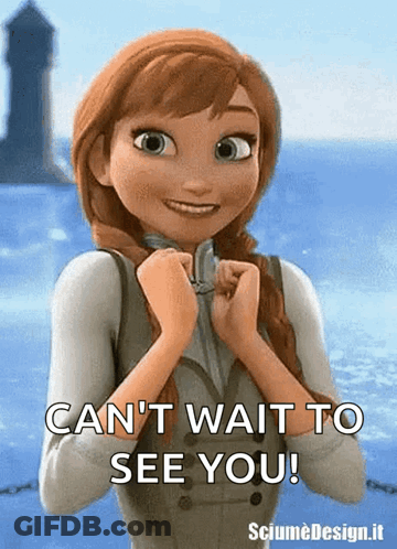 Anna From Frozen Can't Wait To See You GIF