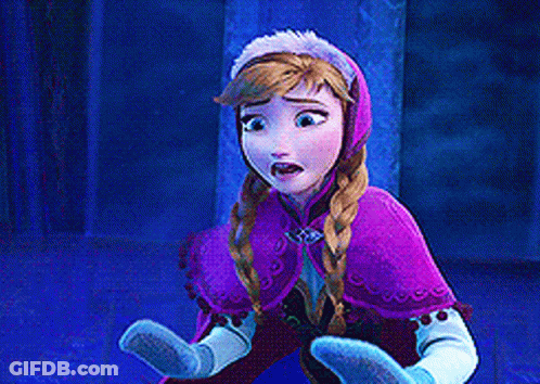 Anna From Frozen In Purple Cape And White Gloves GIF
