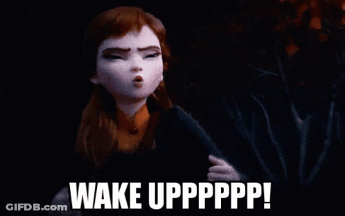 Anna From Frozen Sad Saying Wake Uppppp GIF