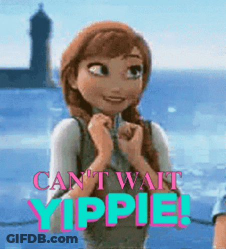 Anna From Frozen Saying Can't Wait Yippie GIF