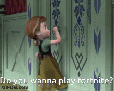 Anna From Frozen Saying Do You Wanna Play Fortnite GIF