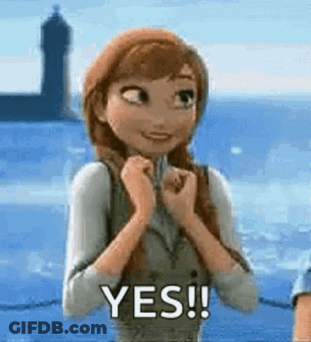 Anna From Frozen Saying Yes By Water GIF