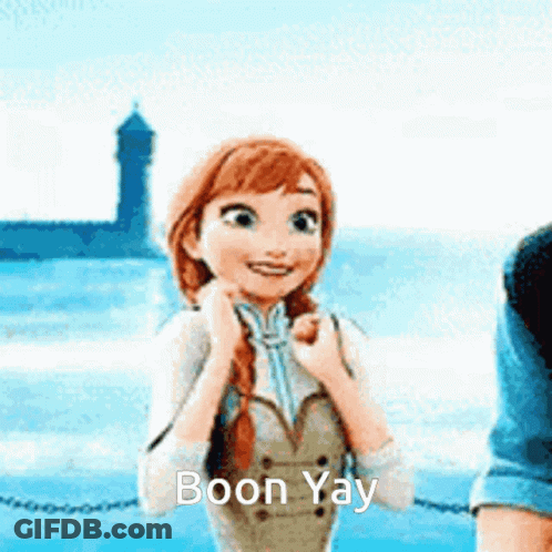 Anna From Frozen Says Boon Yay GIF
