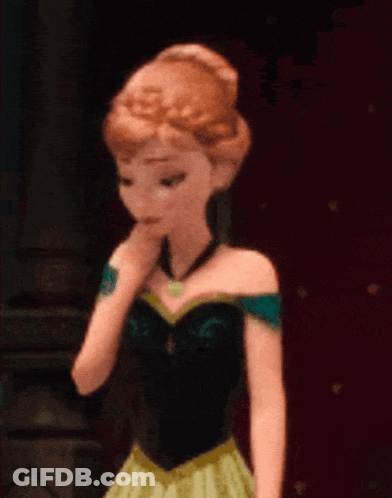 Anna From Frozen Says " Hi " To Someone GIF