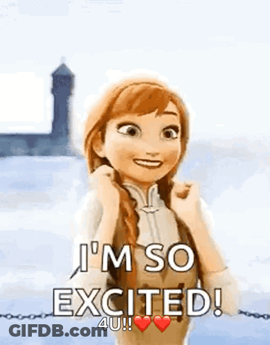 Anna From Frozen Smiling I'm So Excited GIF