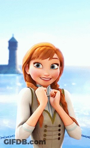 Anna From Frozen Smiling In Front Of Lighthouse GIF