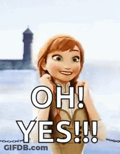 Anna From Frozen Smiling Says Oh Yes GIF