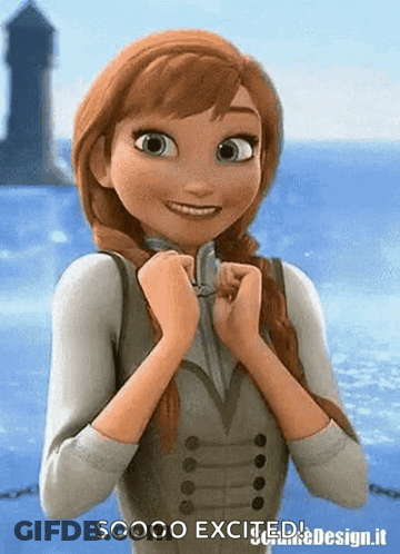 Anna From Frozen Soooo Excited GIF