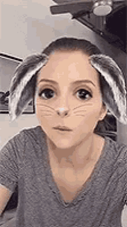 Anna Kendrick Bunny Filter GIF