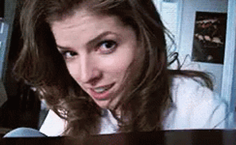 Anna Kendrick Camera Smack GIF