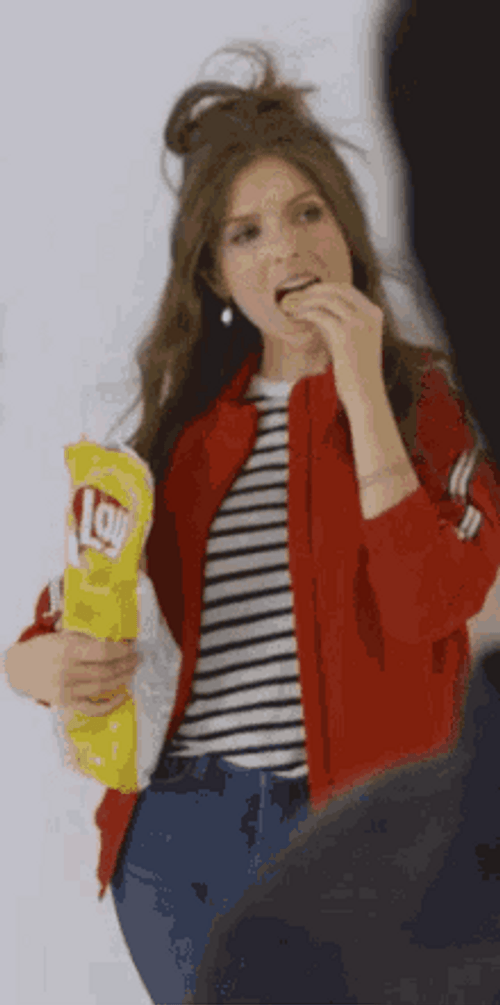 Anna Kendrick Eating Lays GIF