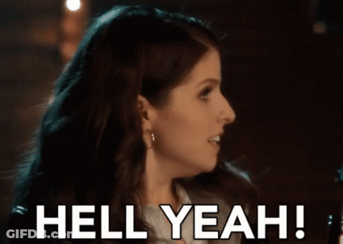 Anna Kendrick Hell Yes Reaction GIF