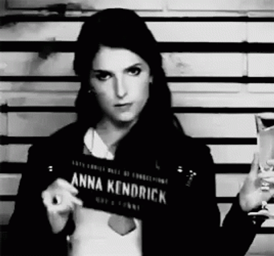 Anna Kendrick Sassy Mug Shot GIF