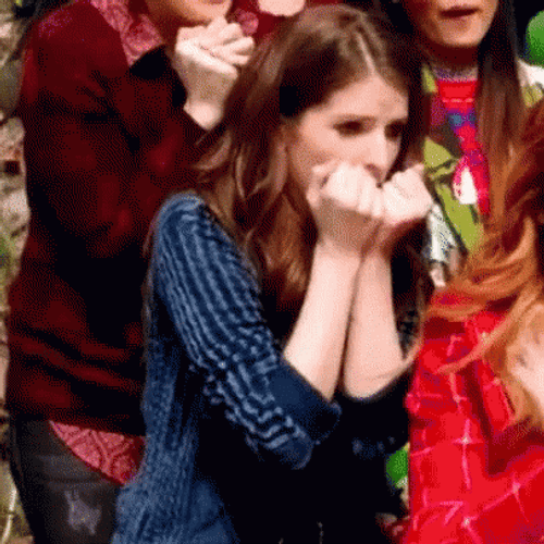 Anna Kendrick Scared & Surprised GIF