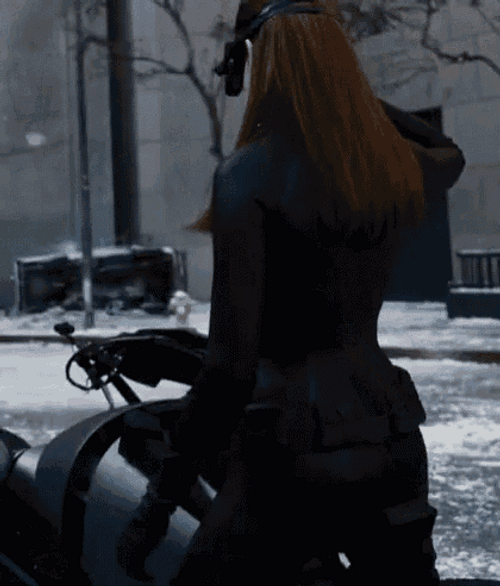 Anne Hathaway Batpod GIF