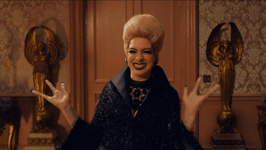Anne Hathaway Happily Clapping GIF