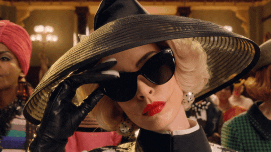Anne Hathaway Removing Sunglasses GIF