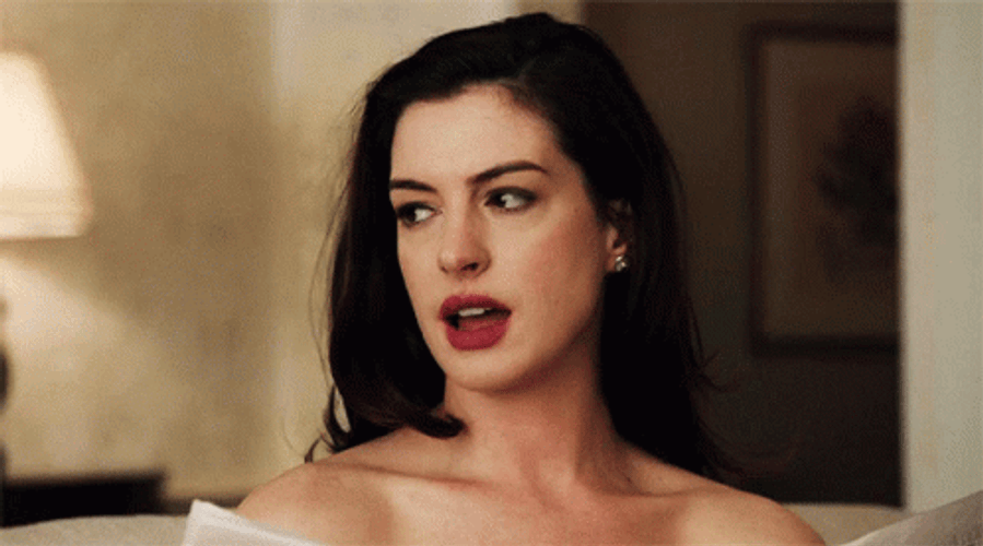 Anne Hathaway Shaking Head GIF
