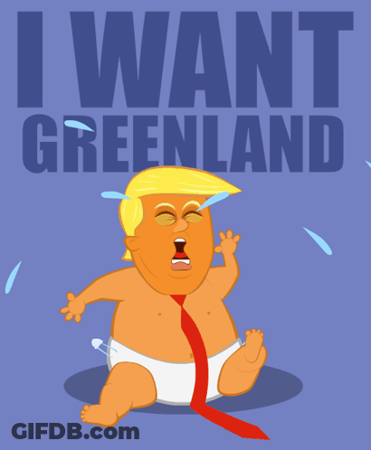 Annexed Greenland Poster With Donald Trump Silhouette GIF