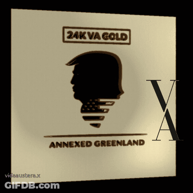 Annexed Greenland Poster With Donald Trump Silhouette GIF