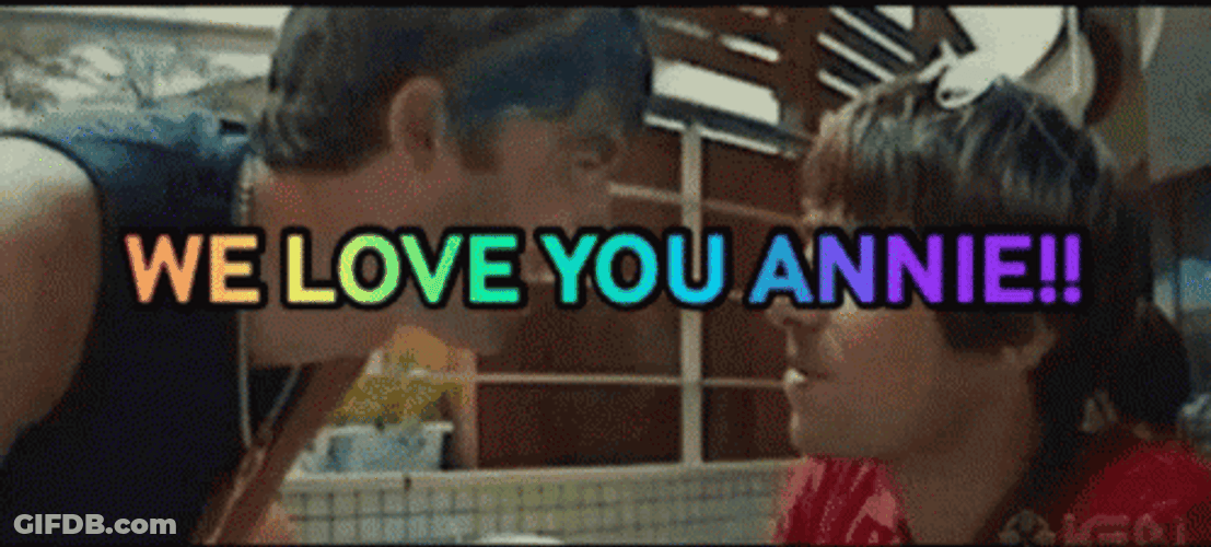 Annie We Love You Boys Kissing GIF