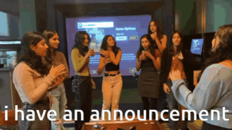 Announcement Girl Friends GIF