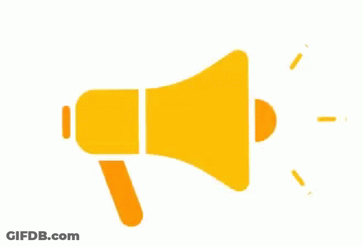 Announcement Megaphone Icon GIF