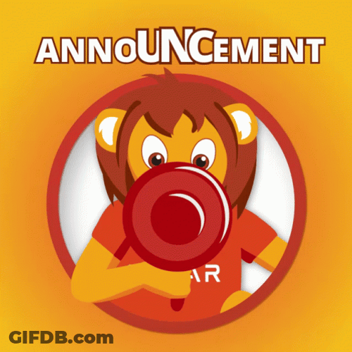 Announcement Solar Animated Lion GIF