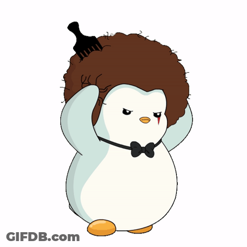 Annoyed Animated Penguin Pull Hair GIF