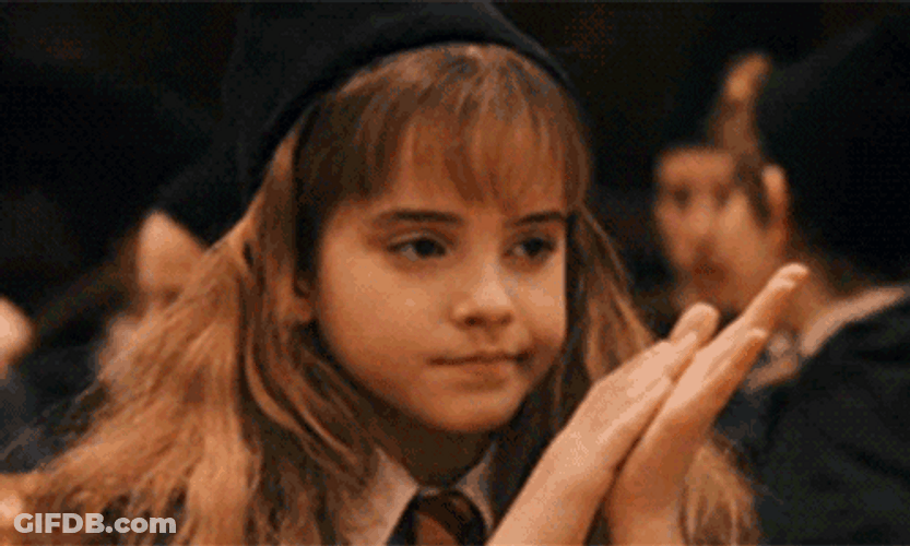 Annoyed Hermione Clapping Hands GIF