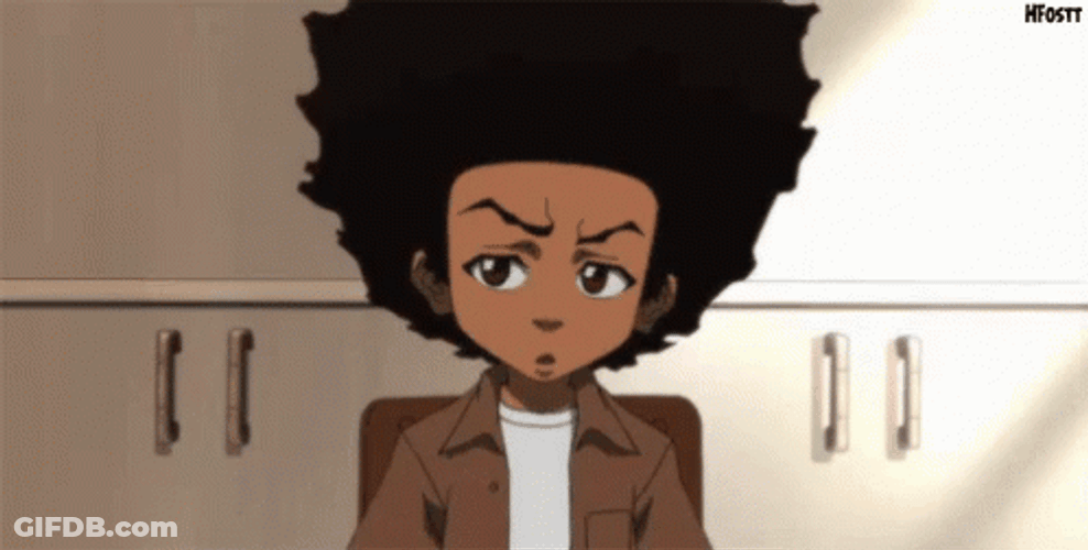 Annoyed Huey Freeman Walked Out GIF