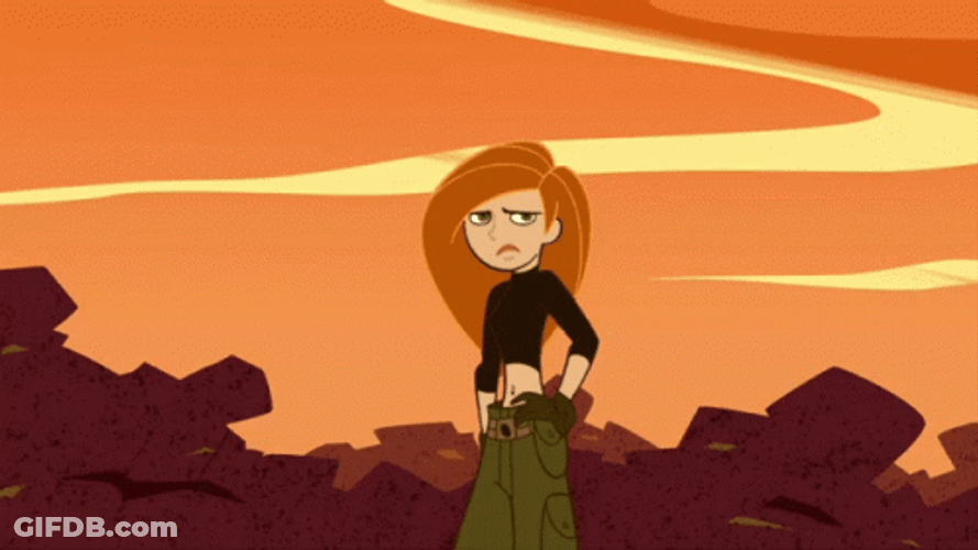 Annoyed Kim Possible At Ron Stoppable GIF