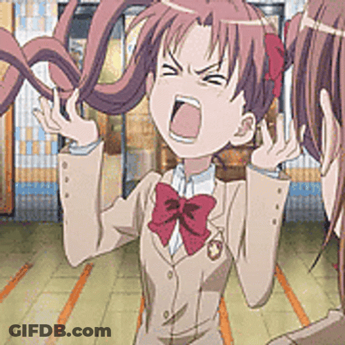 Annoyed Kuruko Shirai Pull Hair Anime GIF