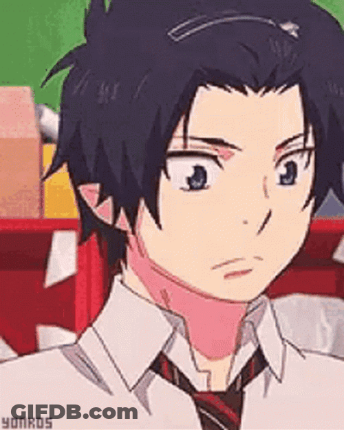 Annoyed Rin Okumura GIF